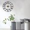 24'' Large Vintage Wall Clock Battery Powered Non-Ticking Indoor Outdoor 60cm